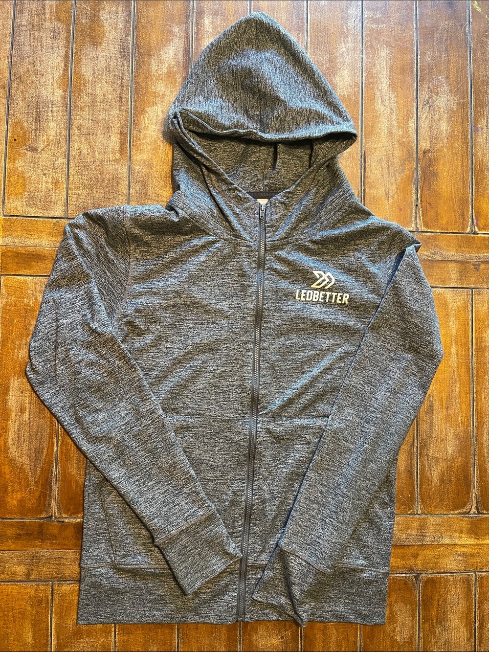 Gray Full-Zip Hooded athletic Jacket